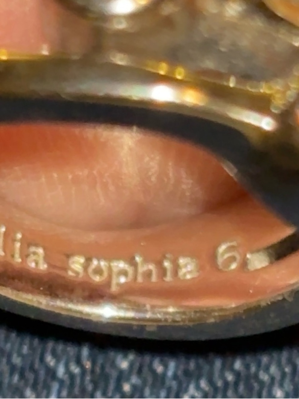 Lia Sophia signed Silver tone Multistone Ocean Ring in Aqua and Blue - Picture 4 of 4